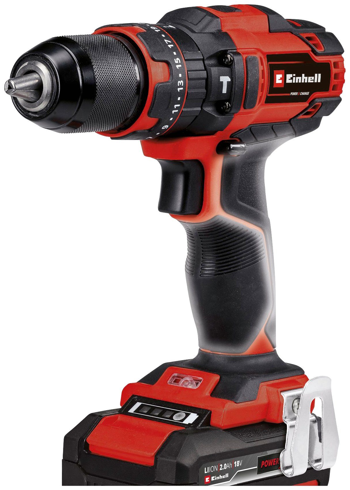 Einhell Akku-Schlagbohrschrauber TE-CD 18/40 Li-i +64, (Set), inkl. 2 Akkus, Schnellladegerät, 64-tlg. Zubehör und Koffer – Bild 5 von 5