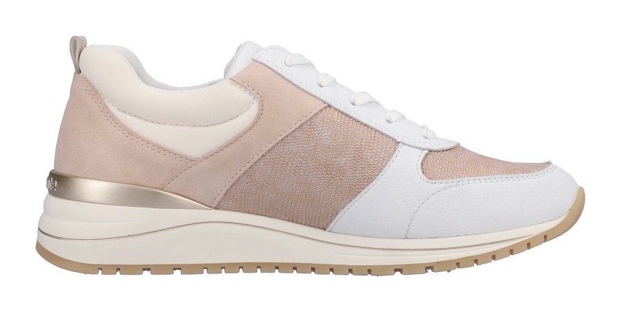 Materialmix, Fußbett Foam Sneaker im Remonte rosé-weiß Soft