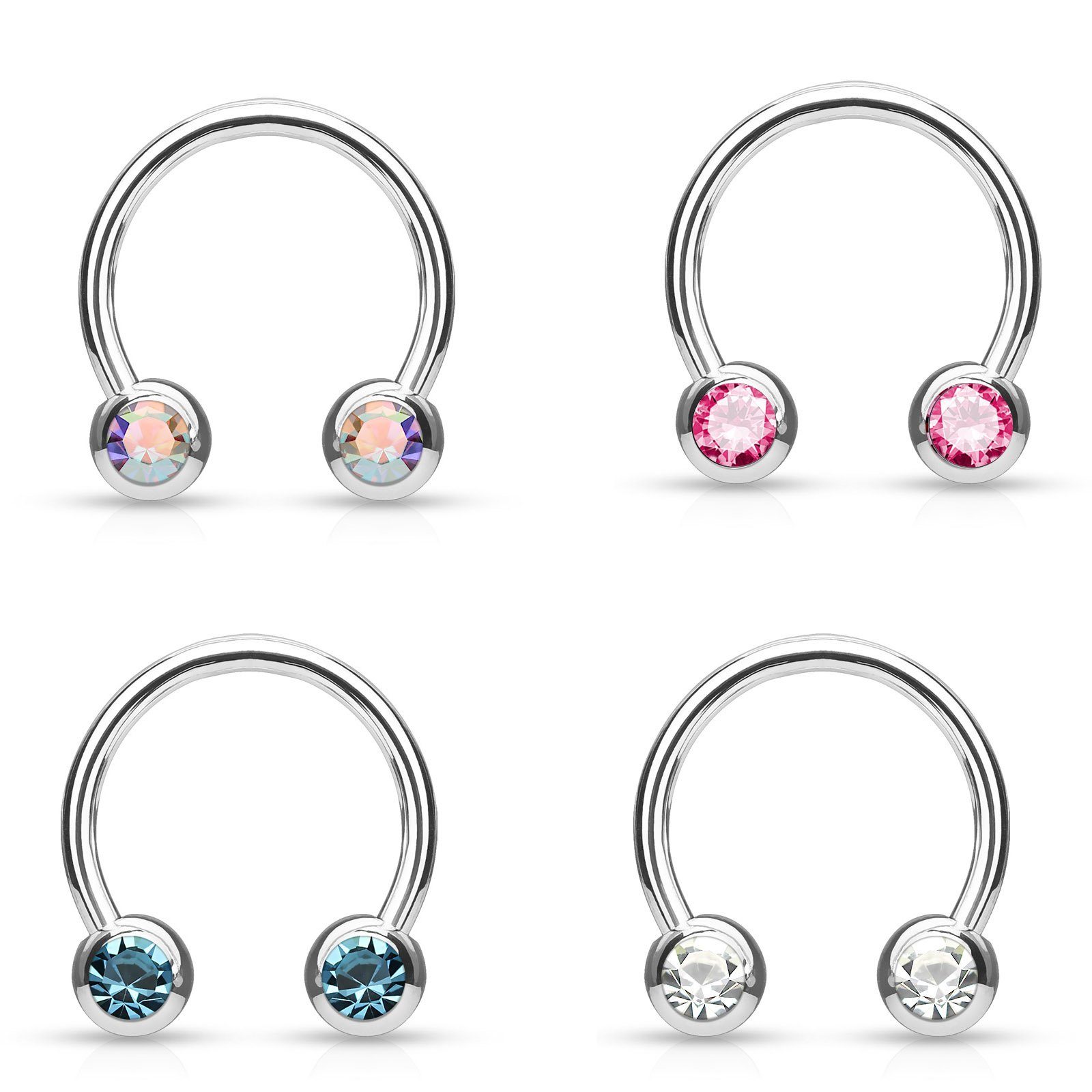 viva-adorno Brustwarzenpiercing Septumpiercing Hufeisen Piercing Ring Front günstig online kaufen