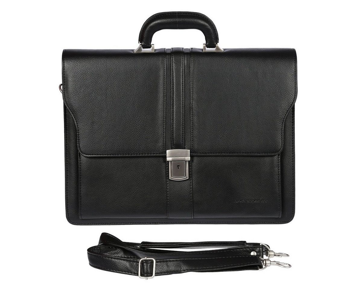 Christian Wippermann Umhängetasche Aktentasche Tasche Messenger Laptop Leder Optik (1 tlg), Herrentasche