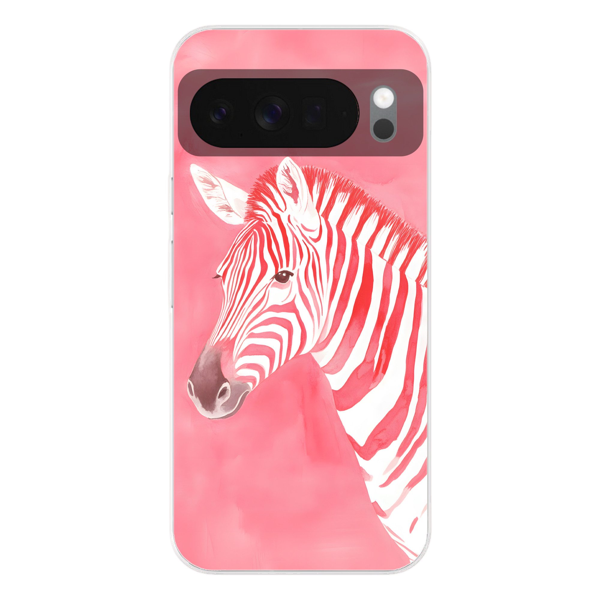 MuchoWow Handyhülle für Google Pixel 10 Zebra - Rosa - Farbe, Phone Case, Silikon, Schutzhülle Dünn