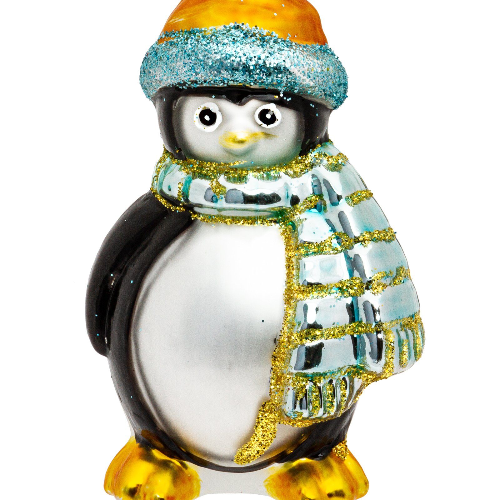 SIKORA Christbaumschmuck Pinguin BS353 Anhänger Weihnachtsbaum Figur Glas