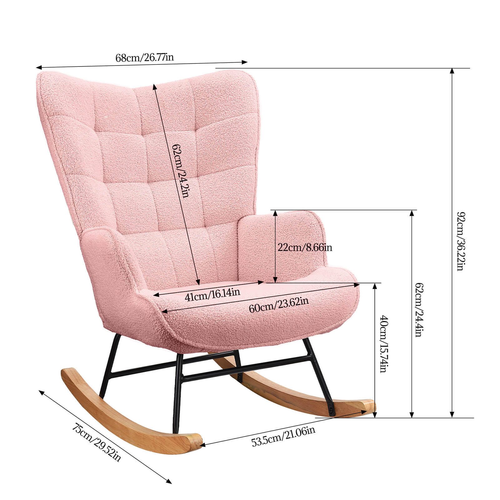 Furnishings Home Schaukelstuhl Polsterstuhl Sessel Stillsessel günstig online kaufen