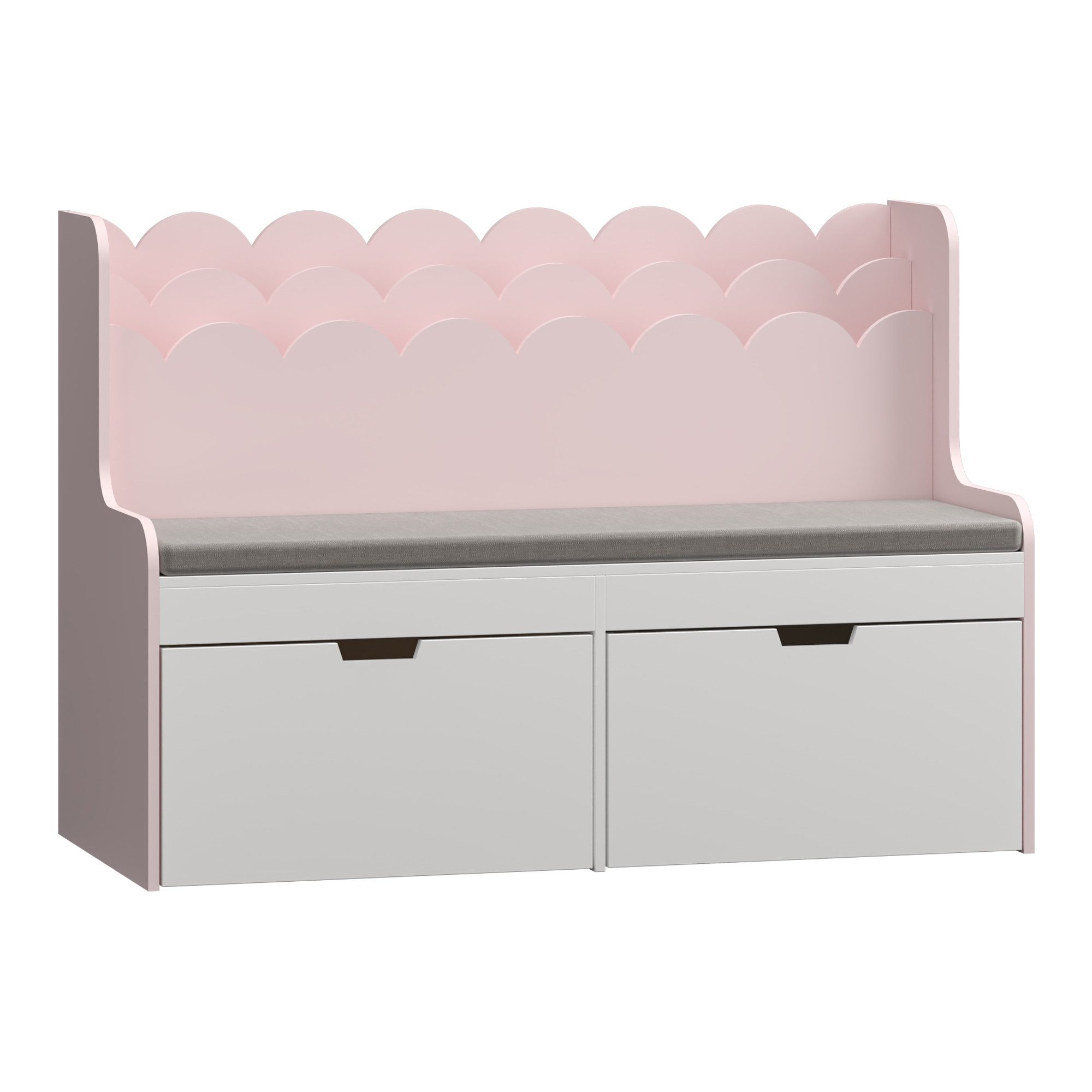 en.casa Sitzbank, mit Regal für Kinder »Vestnes« 100x45x70 cm Cotton Candy/ günstig online kaufen