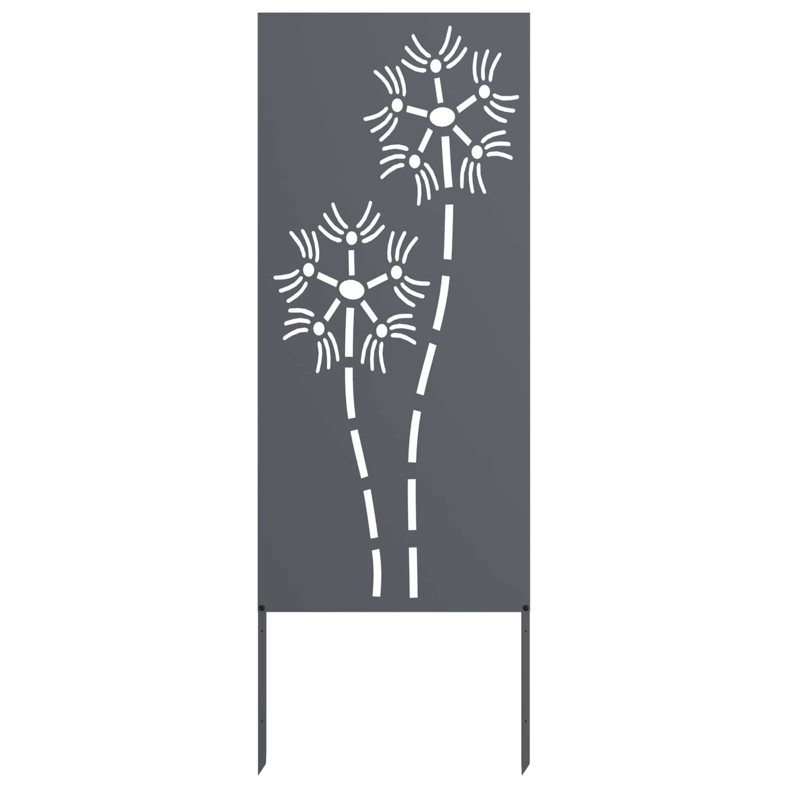vidaXL Wandbild Garten Sichtschutz-Leinwand Anthrazit 50 x 140 cm, (1 St)