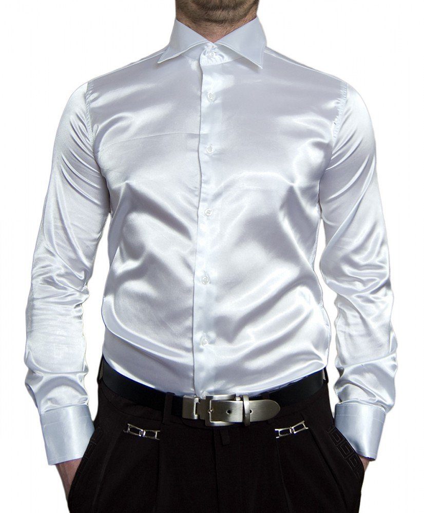 Renzo Businesshemd Herren Hemd Glanz Satin günstig online kaufen