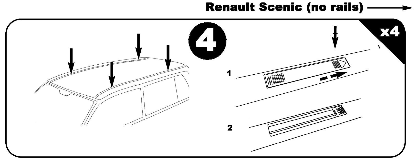 VDP Dachbox, (Passend für mit Dachbox Dachträger 480Ltr carbonlook (5Türer) 1996-2003 + Aurilis Scenic I (5Türer) 1996-2003), Original Scenic I kompatibel Stahl VDPCA480 Renault Renault