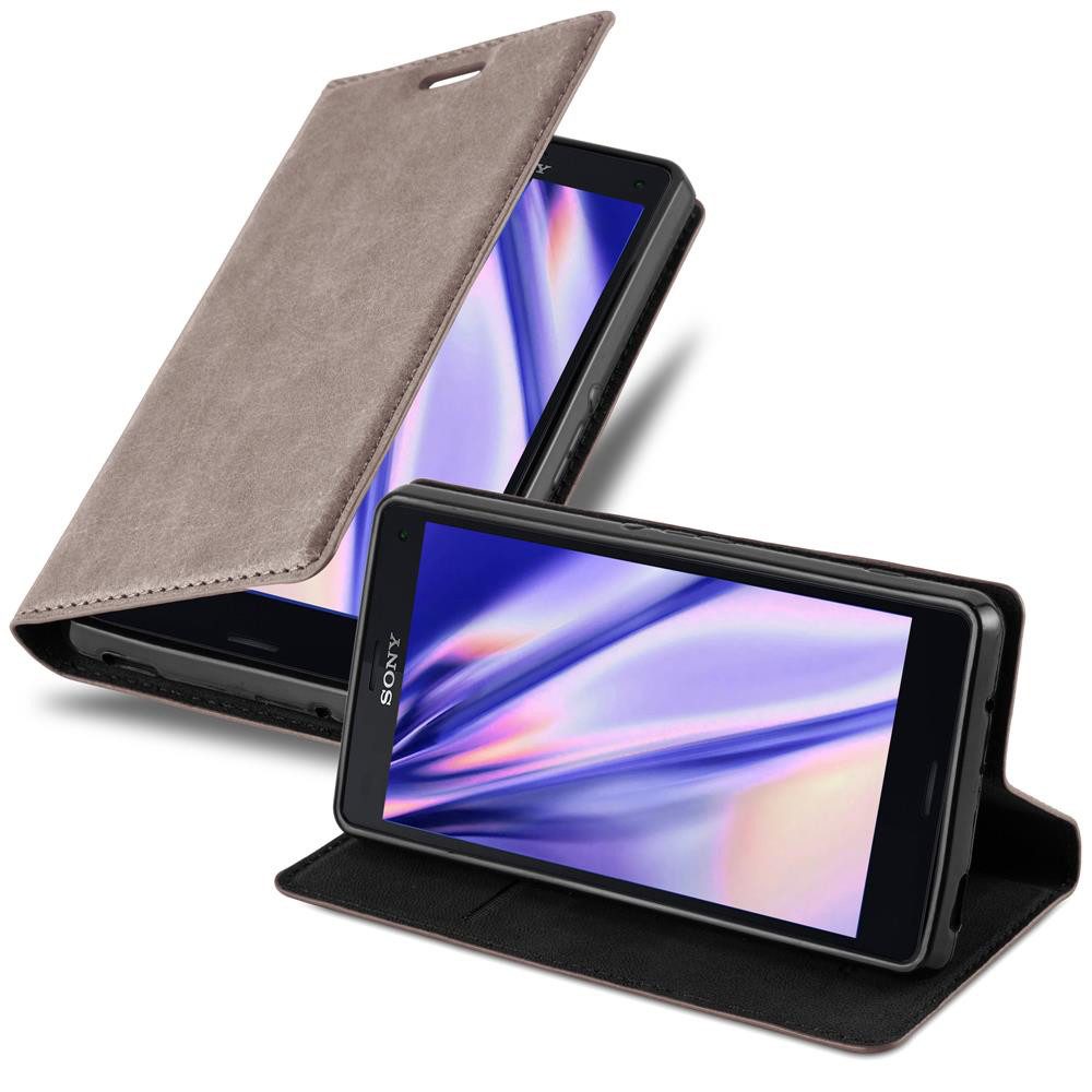 Cadorabo Handyhülle Sony Xperia Z3 COMPACT Sony Xperia Z3 COMPACT, Klappbare Handy Schutzhülle - Hülle - mit Standfunktion und Kartenfach