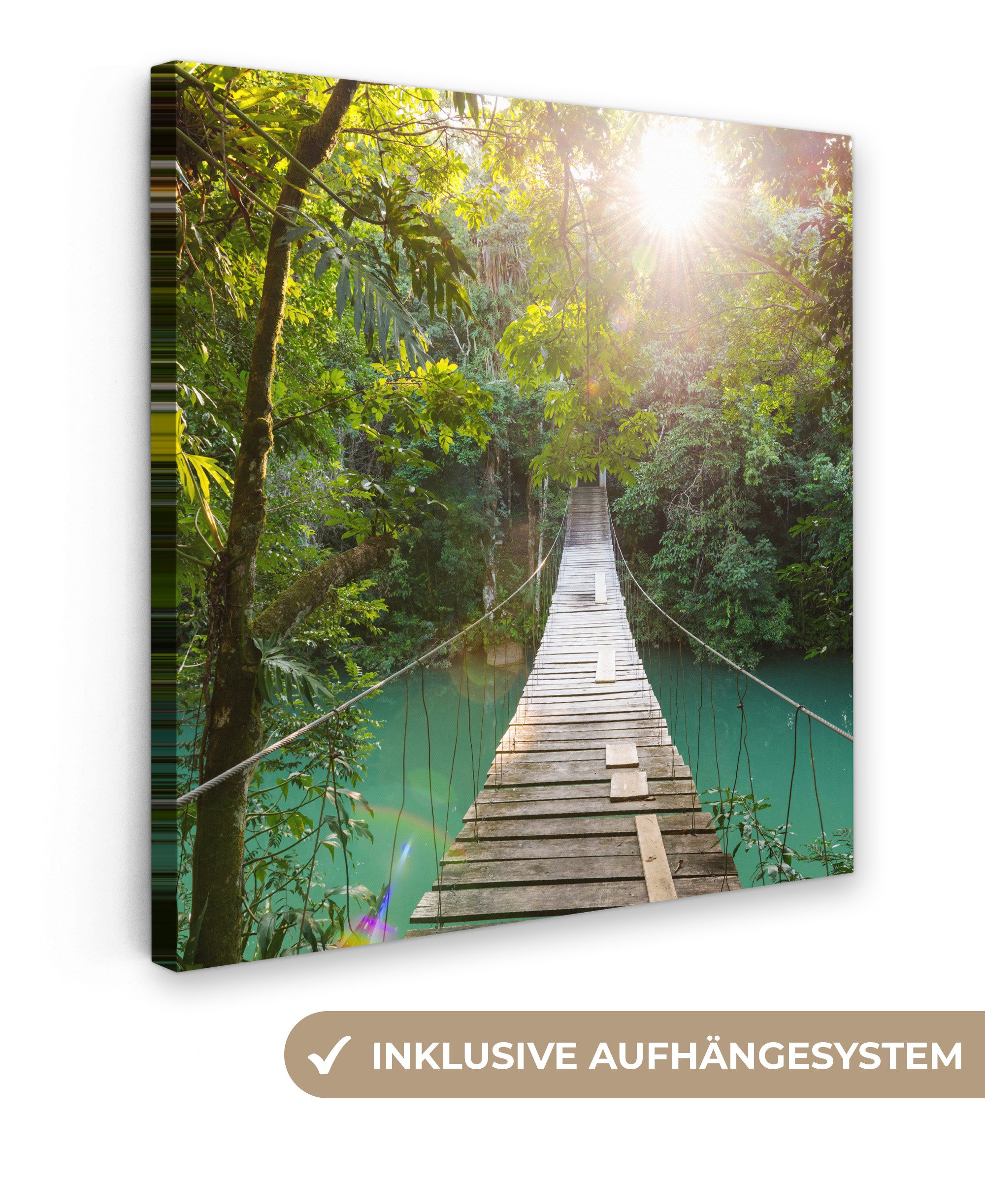 OneMillionCanvasses® Leinwandbild Dschungel - Wasser - günstig online kaufen