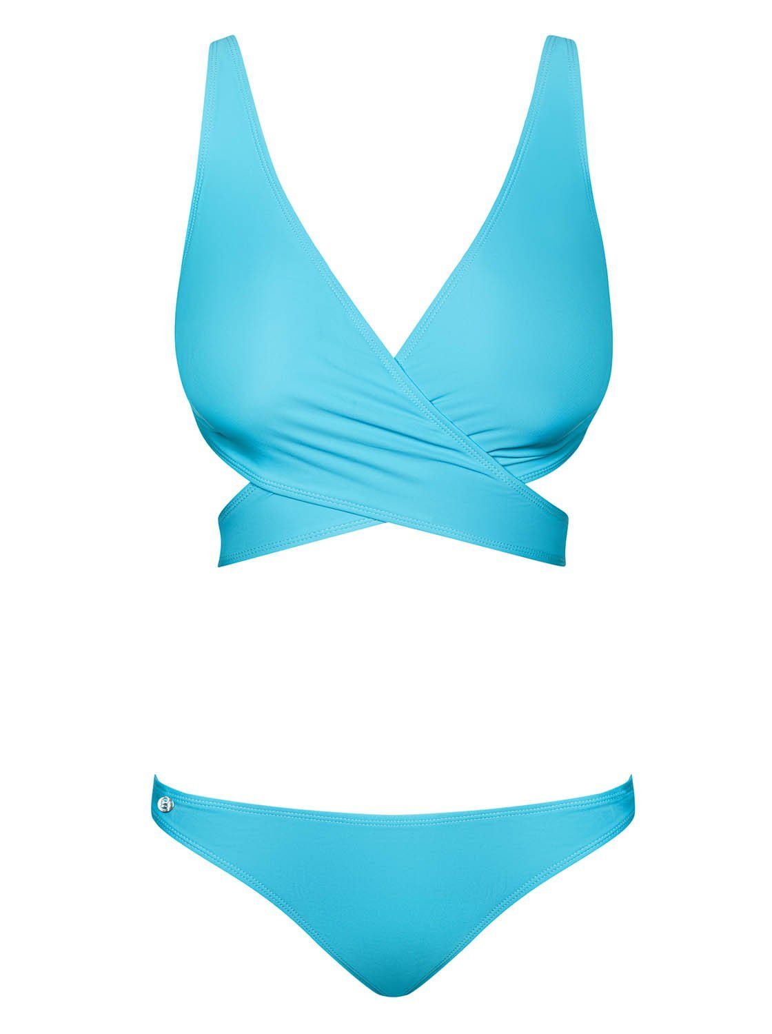 + blau Cobaltica Slip Bikini BH (Set) Push-Up-Bikini elastisch Obsessive