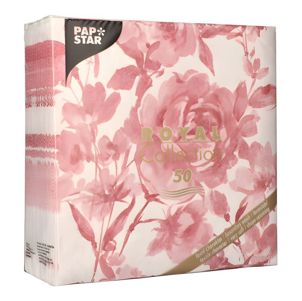 PAPSTAR Papierserviette 250 x Servietten ROYAL Collection 1/4-Falz 40 cm x 40 cm bordeaux Rose