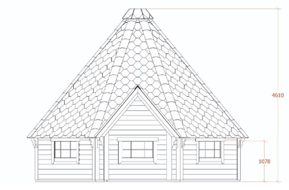 JVmoebel Grillkota Grillkota Holz Hütte Grillhaus Grilllodge in Braun - Freizeitkota, Made in Europe