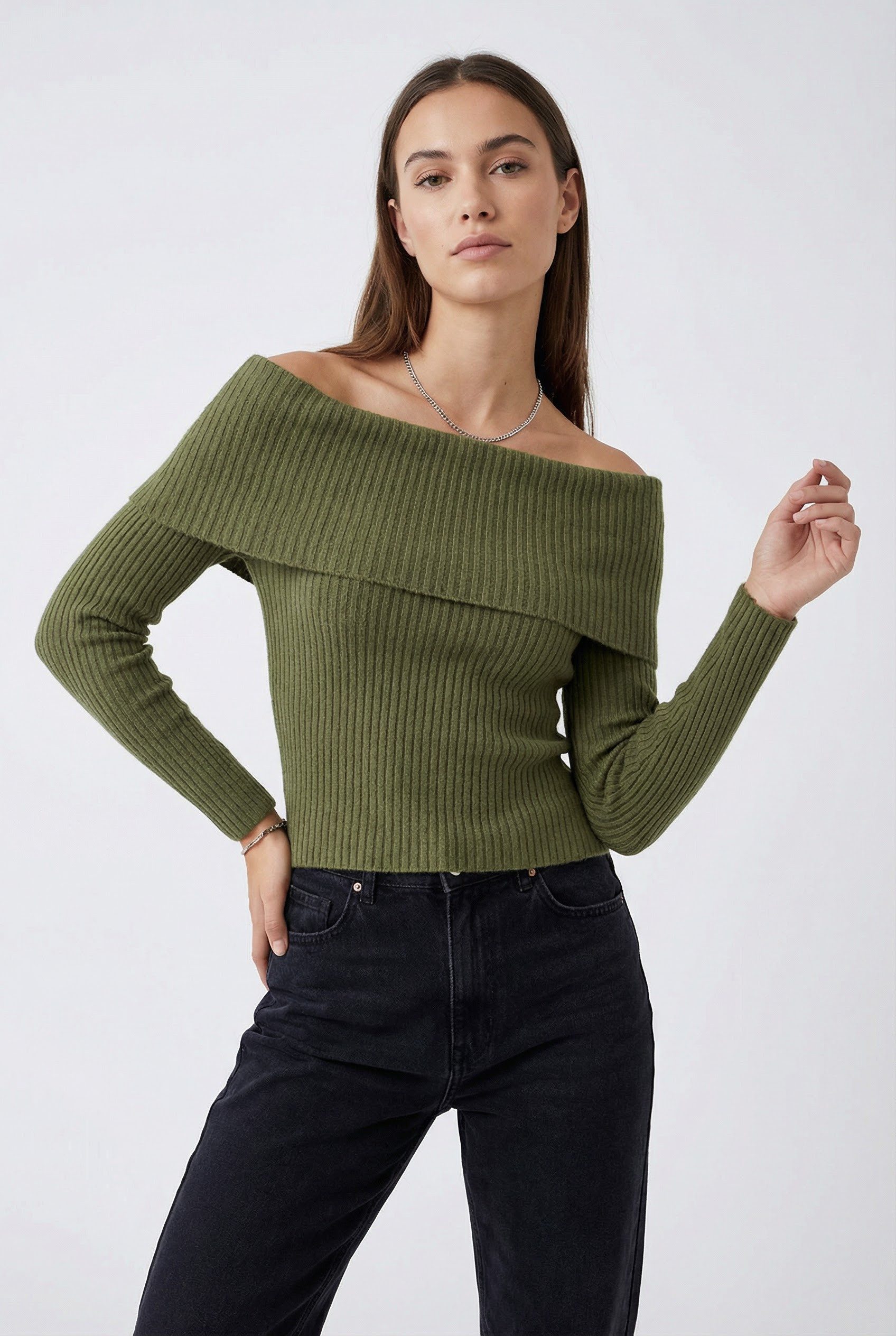 ONLY Strickpullover ONLKATIA LIFE LS OFF SHOULDER KNT NOOS Viskosemischung, regular fit