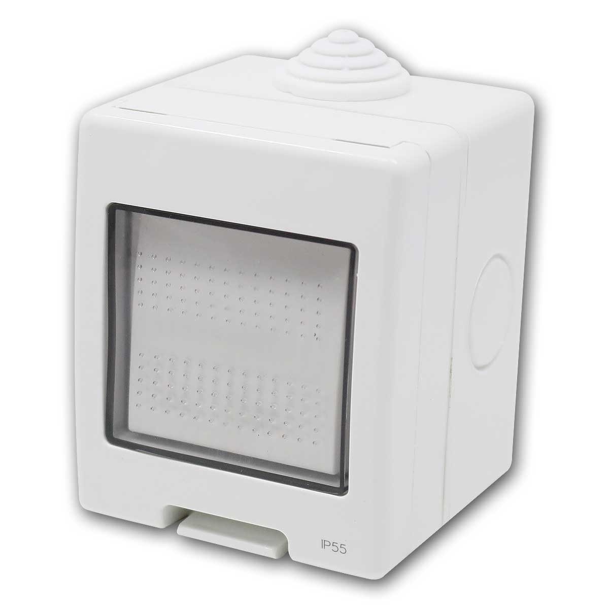 TEM Lichtschalter TEM Aufputz W-Schalter, lichtgrau, 16A/250V~, IP55