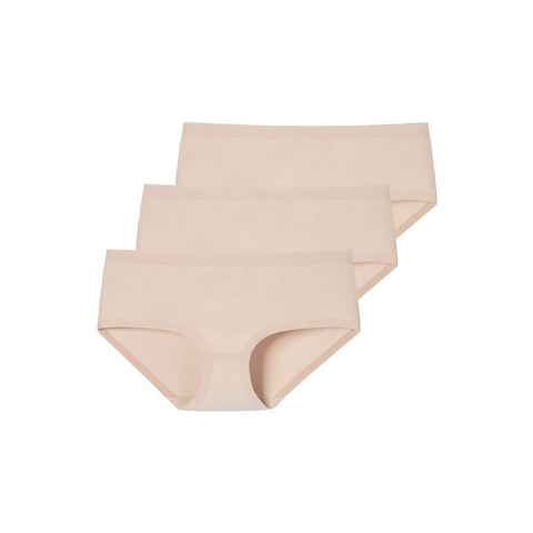 Schiesser Panty 3er Pack Invisible Cotton (Spar-Set, 3-St) Panty - Baumwolle - Nahtlos