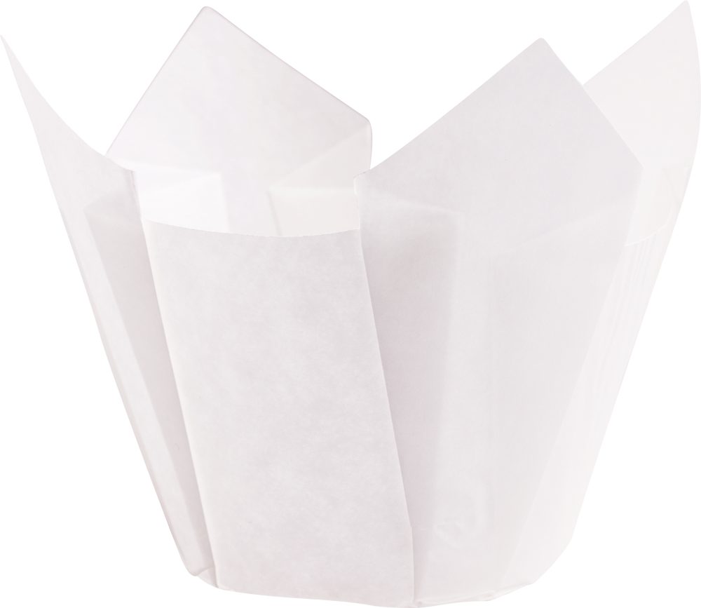 Demmler Muffinform Muffin-Tulip-Wraps weiß - 24 Stück, zum stilvollen Anrichten von Muffins und Cupcakes - Made in Germany