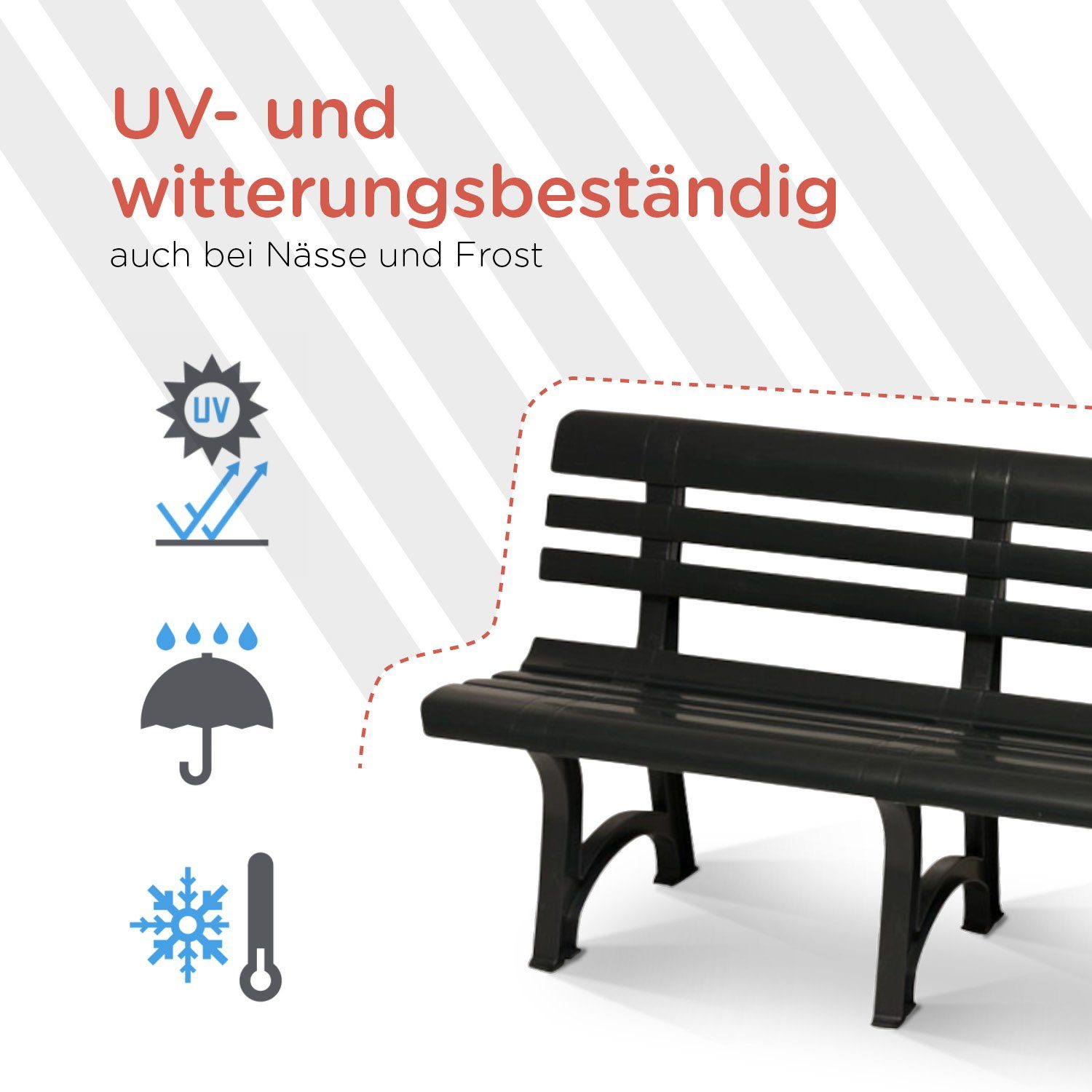 Bica Gartenbank Olimpia anthrazit Ideal für günstig online kaufen