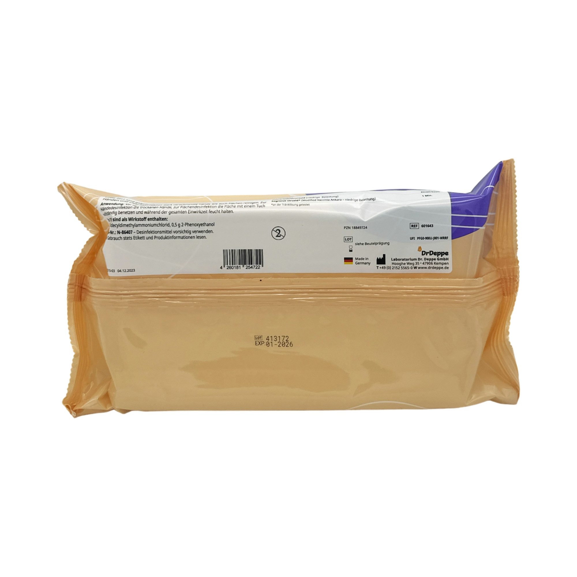 Dr.Deppe Lotio 2in1 - Desinfektionstücher - Flowpack Reinigungstücher (Cellulose)
