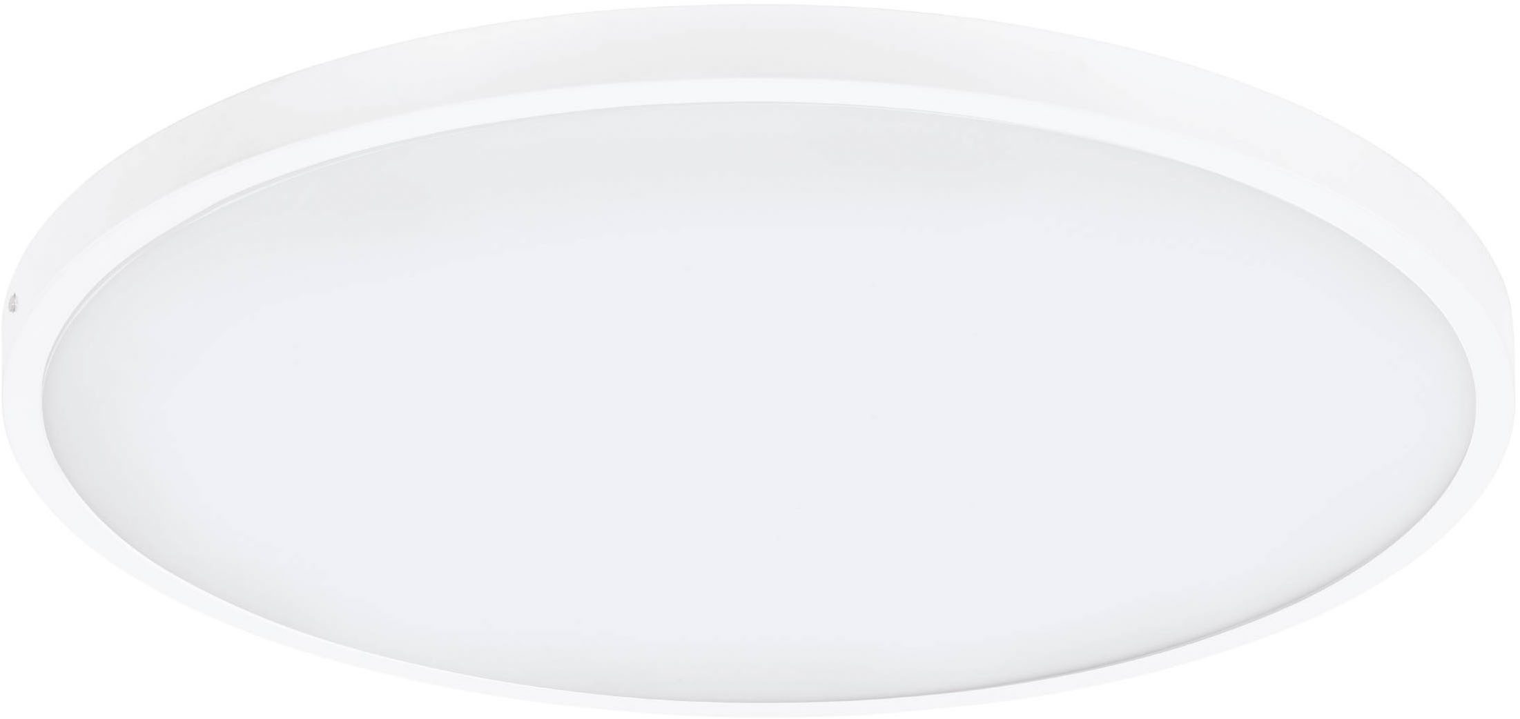 EGLO Aufbauleuchte Fueva 1 Deckenlampe, Aufbaulampe, Aluminium und Kunststoff, Lampe, LED fest integriert, Warmweiß, Aufbauleuchte - H3 x Ø60 cm - weiß - 27W inkl.