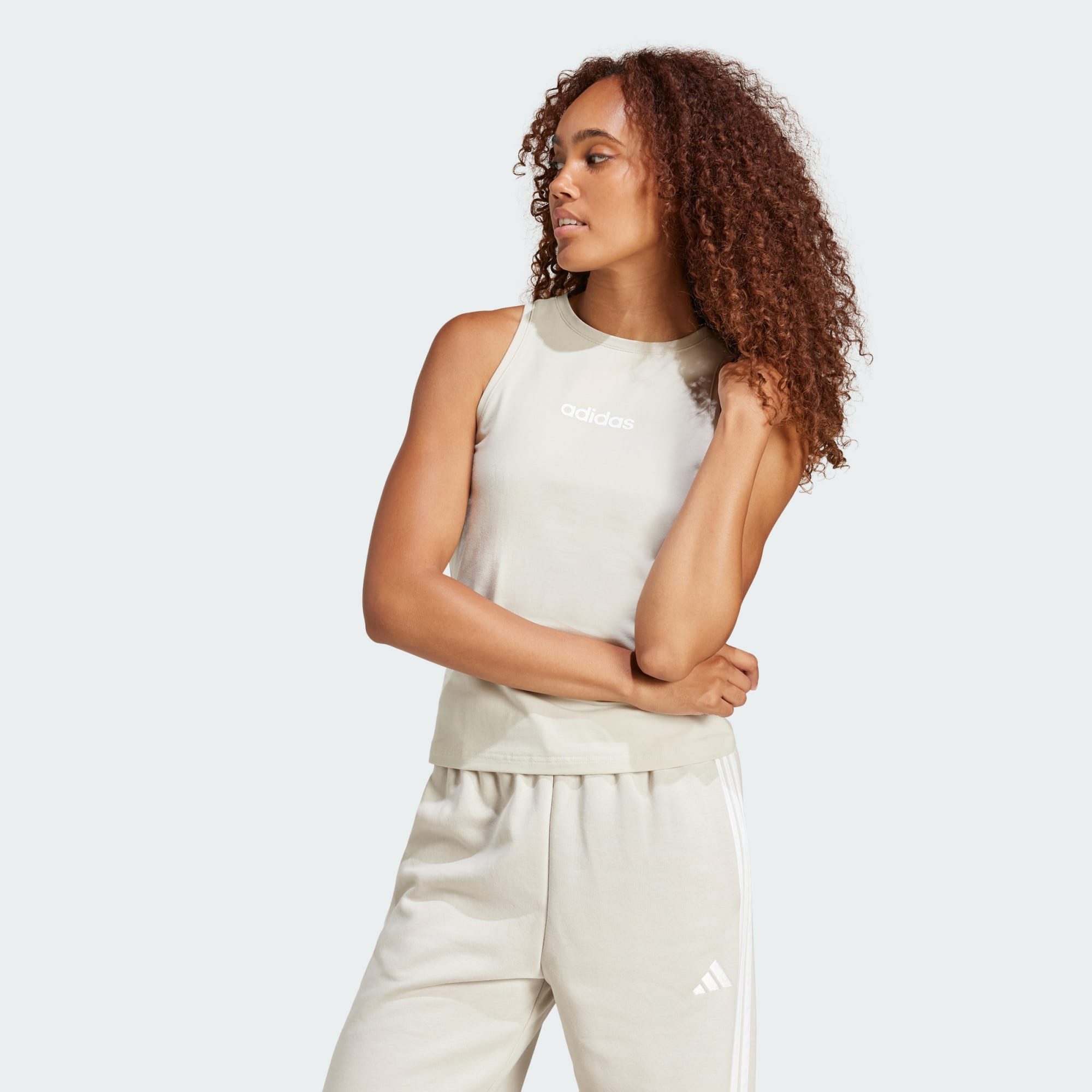 adidas Sportswear Longsleeve ESSENTIALS LINEAR SLIM COTTON TANKTOP (1-tlg) günstig online kaufen