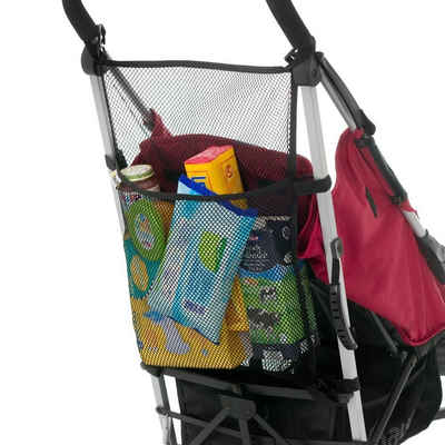 Hauck Kinderwagen-Tasche Buy Me - Schwarz, Universal Einkaufsnetz Netz für Kinderwagen, Buggy, Sportwagen