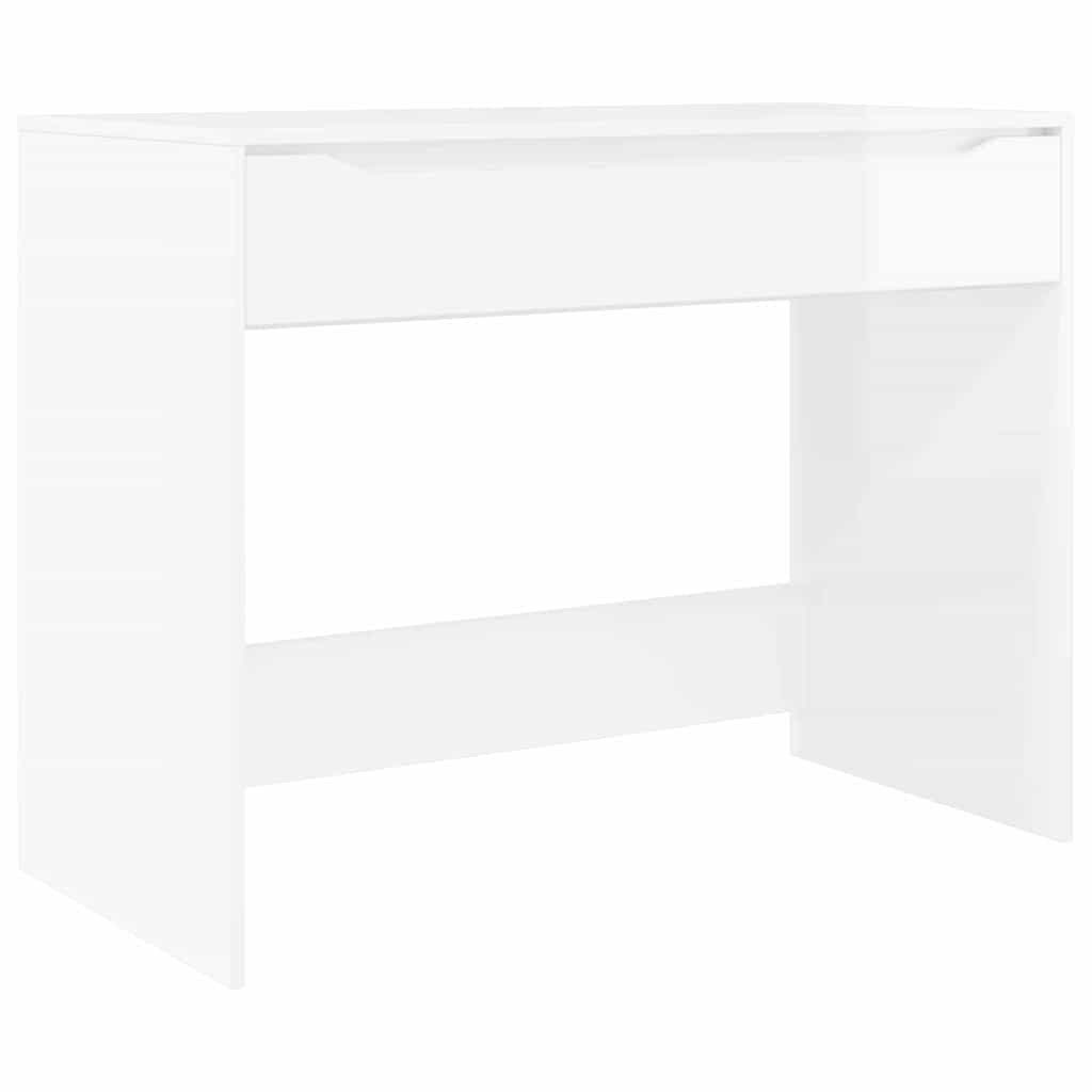 vidaXL Schreibtisch Schreibtisch Hochglanz Weiß 100 x 50 x 78 cm Holzwerkstoff (1-St)