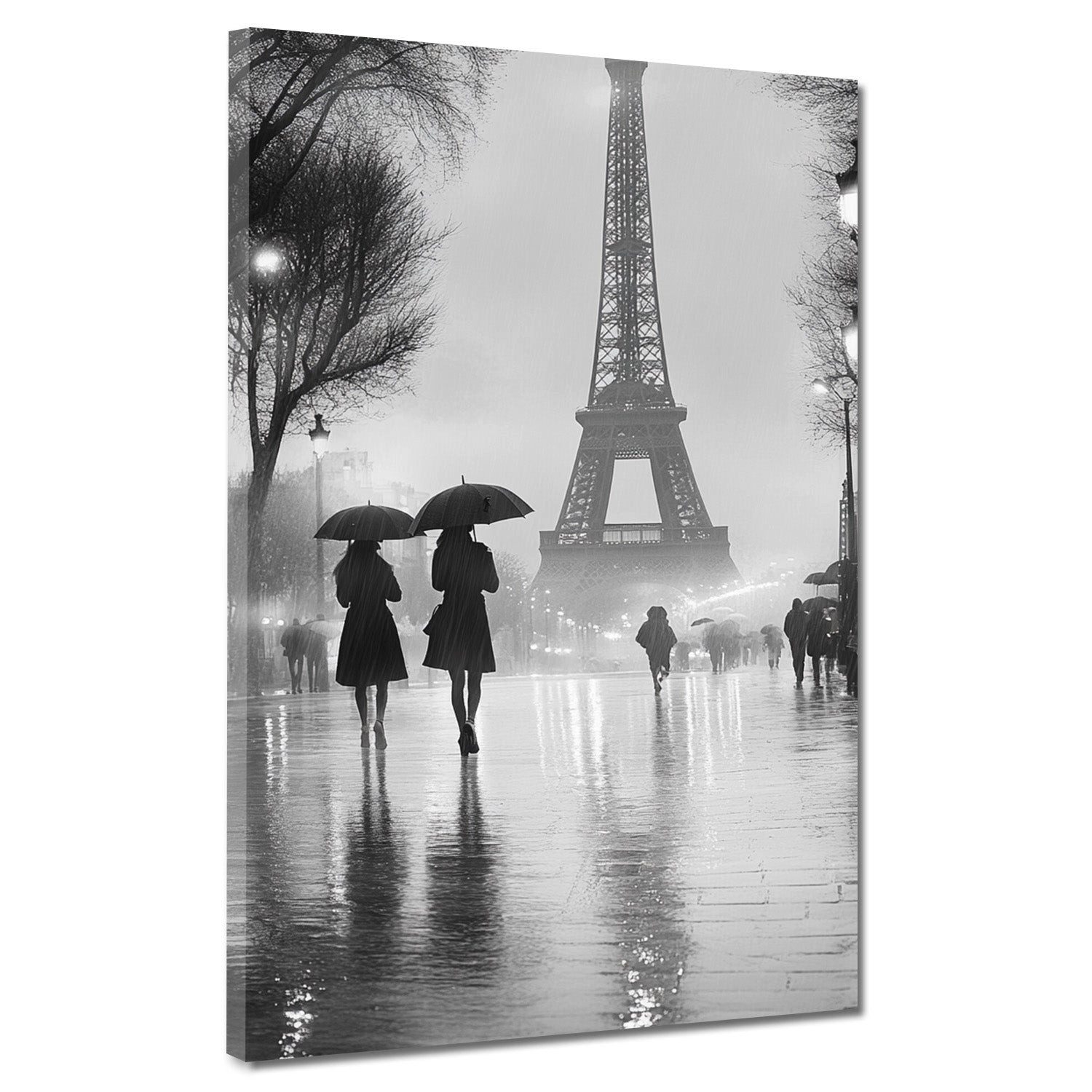 Artedinoi Leinwandbild Abstrakt Paris Eiffelturm romantisch im Regen Leinwandbild Wandbild XL, Eiffelturm im Regen, romantisch