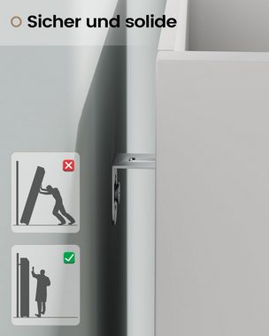 MSMASK Hochschrank Badezimmerschrank Badschrank mit Freistehend Toilettenrollenhalter verstellbare Ablagen, offenes Fach, Badschrank schmal mit Schublade