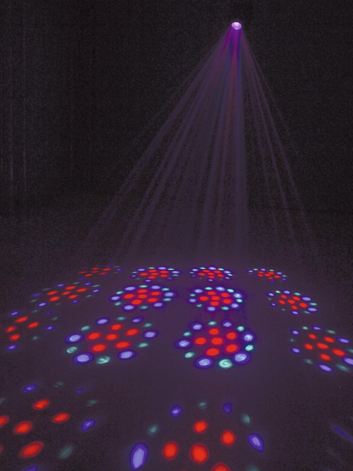 EUROLITE Discolicht LED Programme Flowereffekt farbige RGB Strahlen musikaktivProjektor