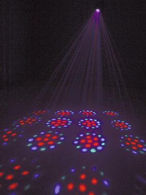 EUROLITE Discolicht LED Flowereffekt musikaktivProjektor farbige Strahlen RGB Programme