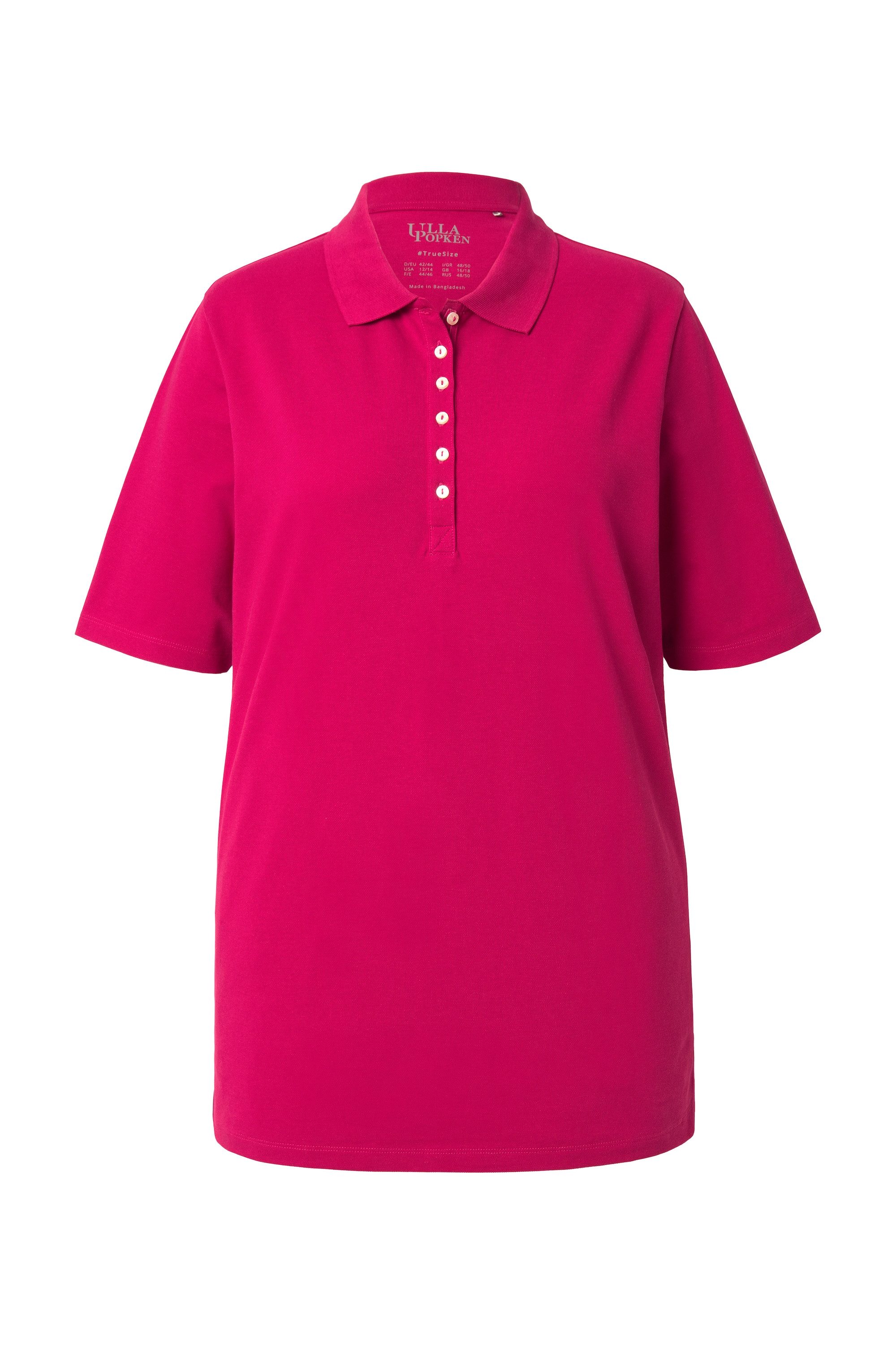 Ulla Popken T-Shirt Poloshirt Piqué Polokragen günstig online kaufen