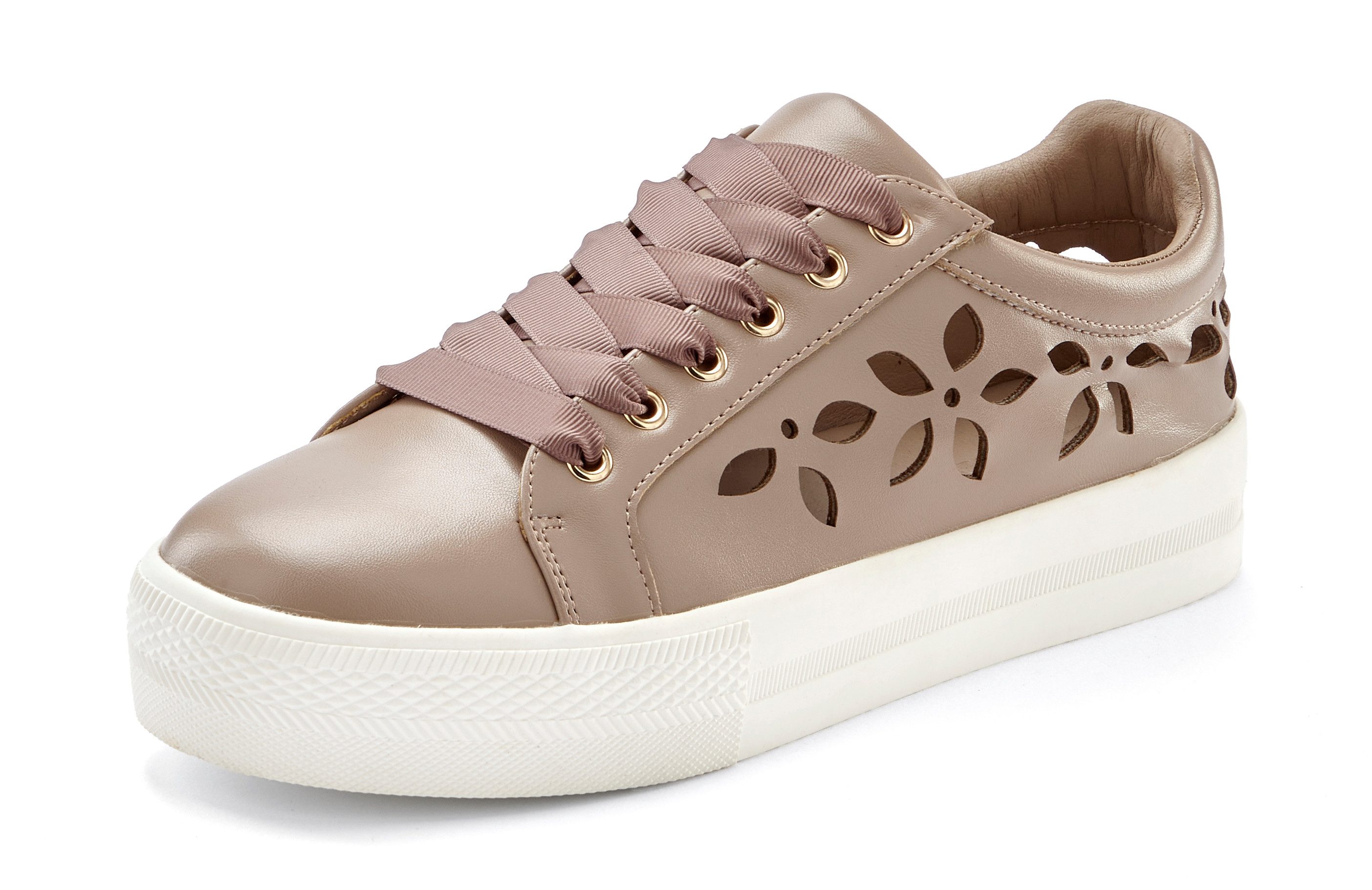 LASCANA Sneaker mit kleinen Cut-Outs, Schnürhalbschuhe, günstig online kaufen