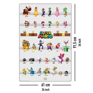 PYRAMID Poster Nintendo Super Mario Poster Character Parade 61 x 91,5 cm
