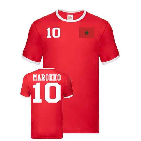 Blondie & Brownie T-Shirt Herren Marokko Morocco Sport Trikot Fußball Meister WM Afrika Cup