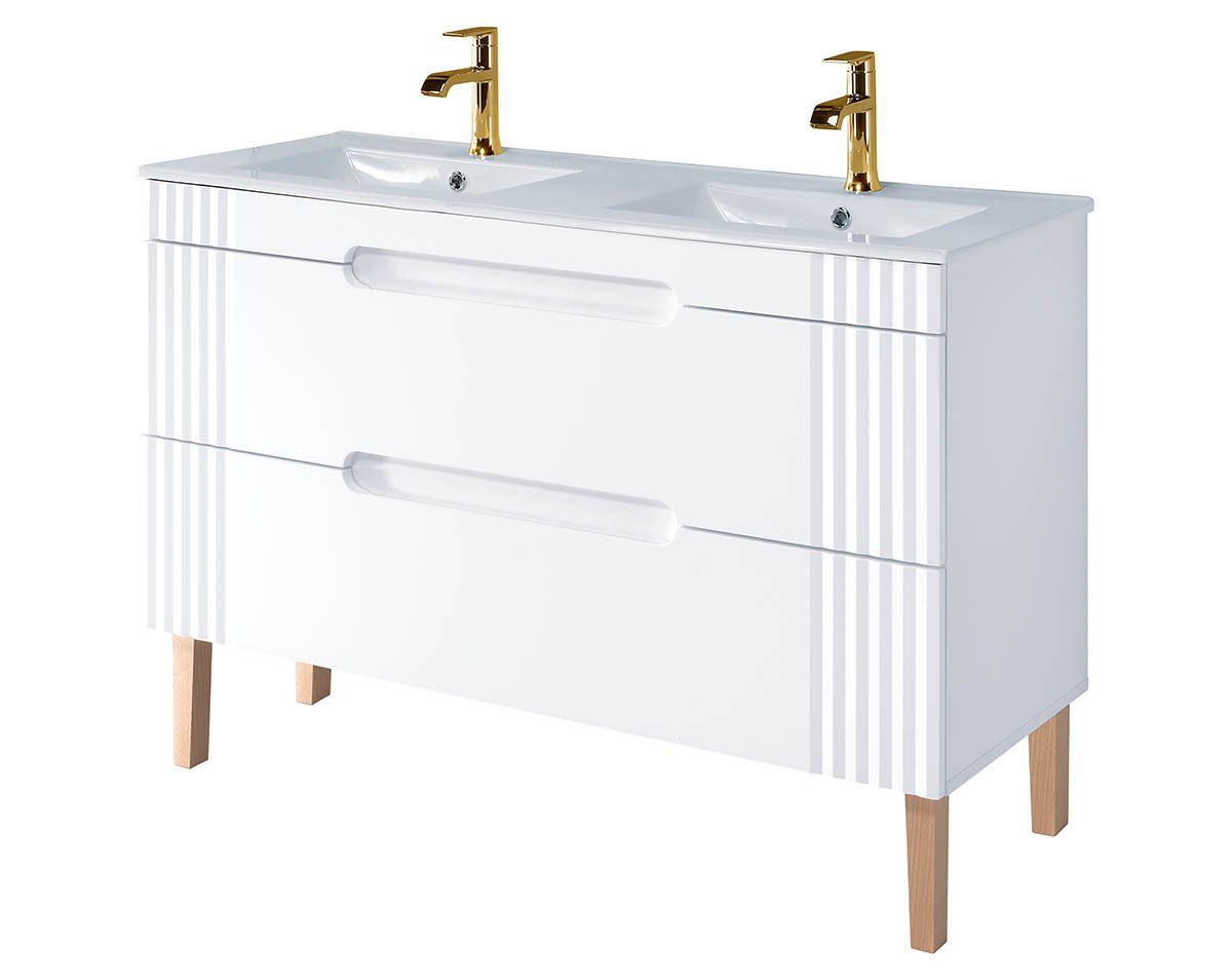 einfachgutemoebel Waschtisch-Set Badezimmer Standwaschplatz Frasciati 120cm günstig online kaufen