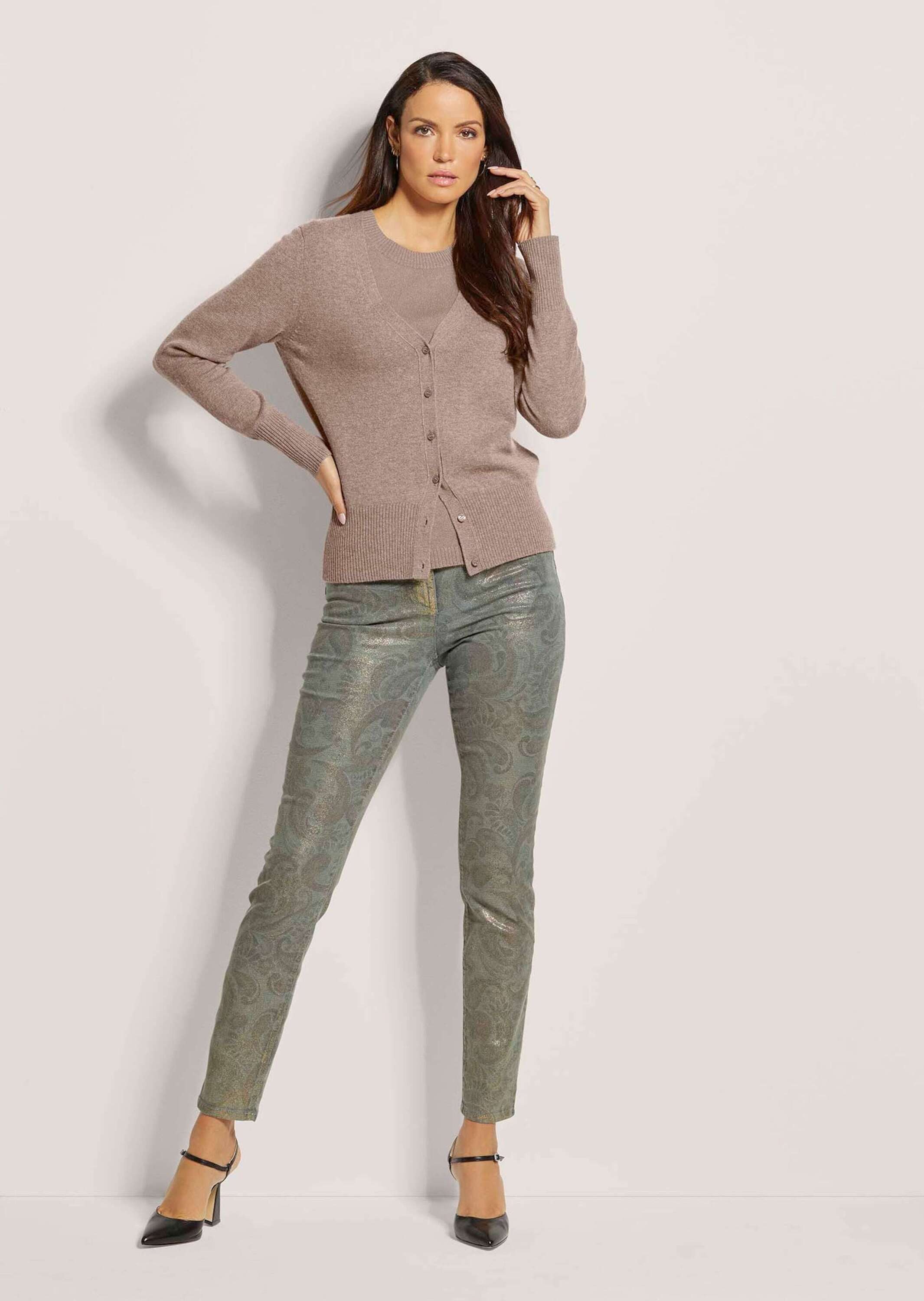 Strickpullover Elegantes Twinset aus Schurwolle-Kaschmir
