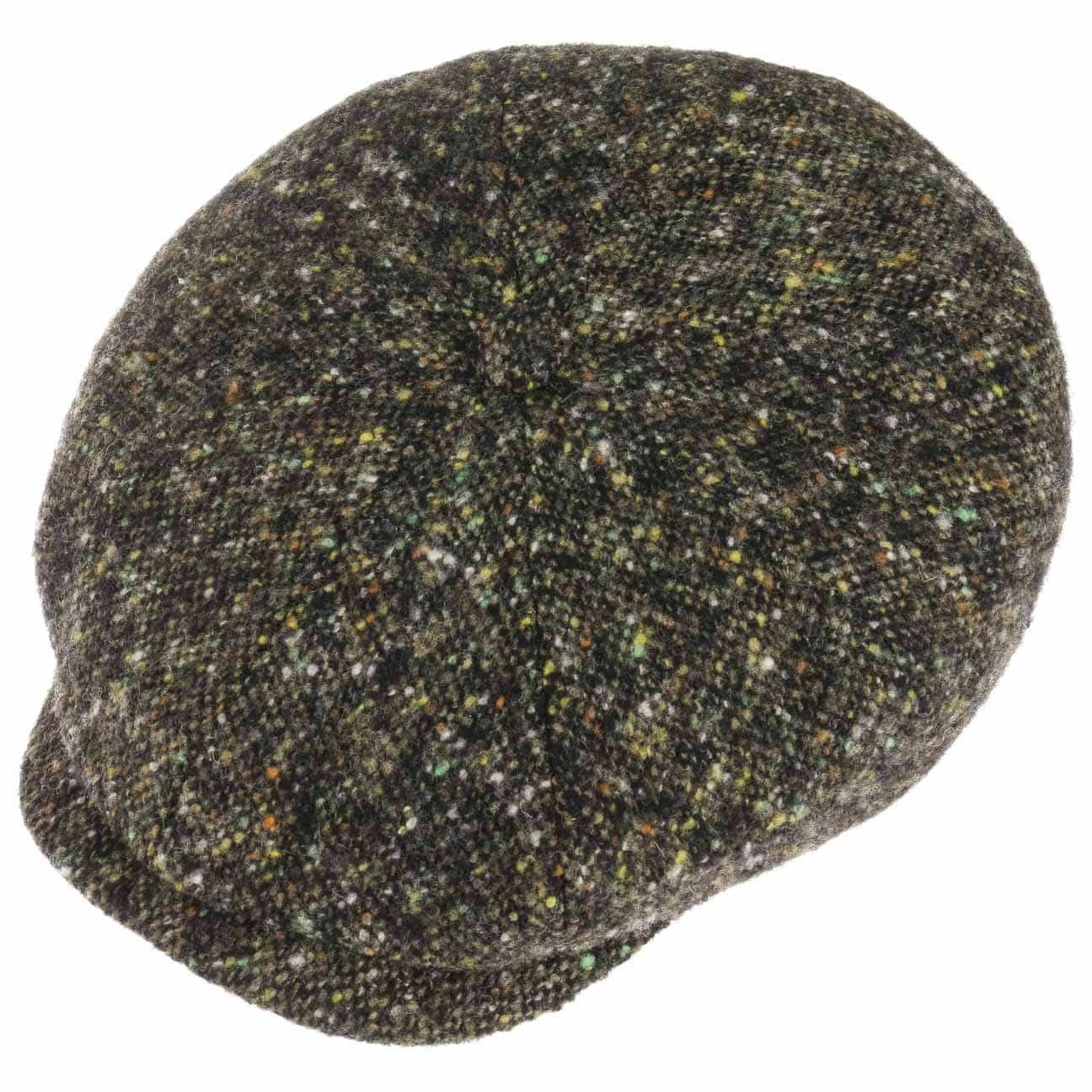 Stetson Flat Cap (1-St) mit Wollcap Schirm oliv-schwarz