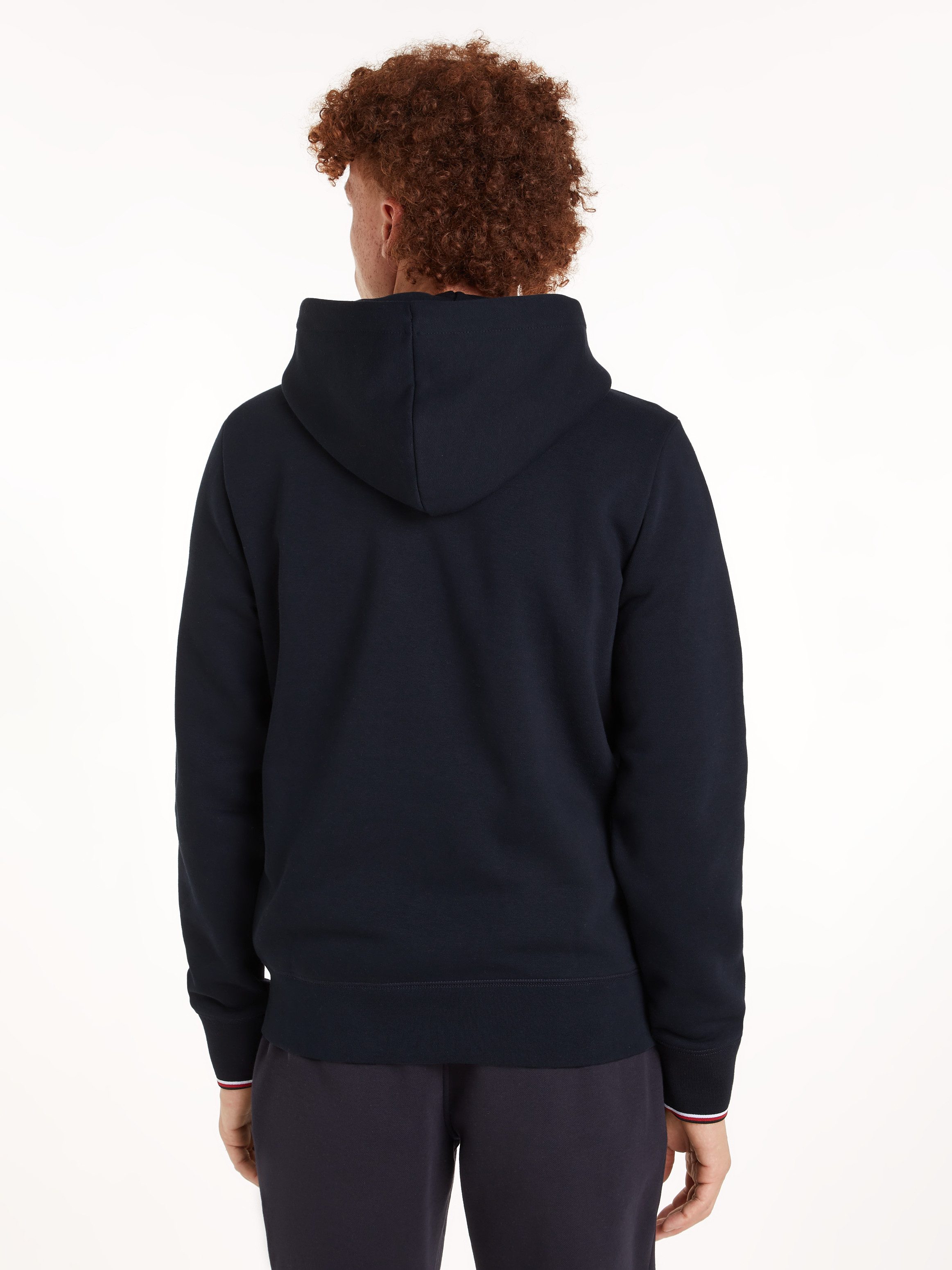 Tommy Hilfiger Hoodie TOMMY LOGO TIPPED HOODY Tommy-Tape innen am Ausschnitt, Flag-Stickerei am Ärmel