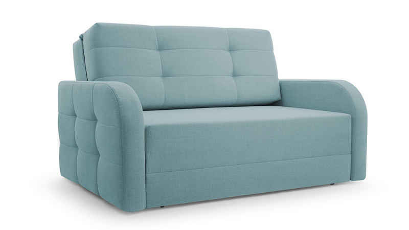 MOEBLO Kindersofa PORTO 120, Schlafsessel Sofa Sessel Jugendsofa Schlafsofa 2-Sitzer Gästebett, mit Schlaffunktion und Bettkasten