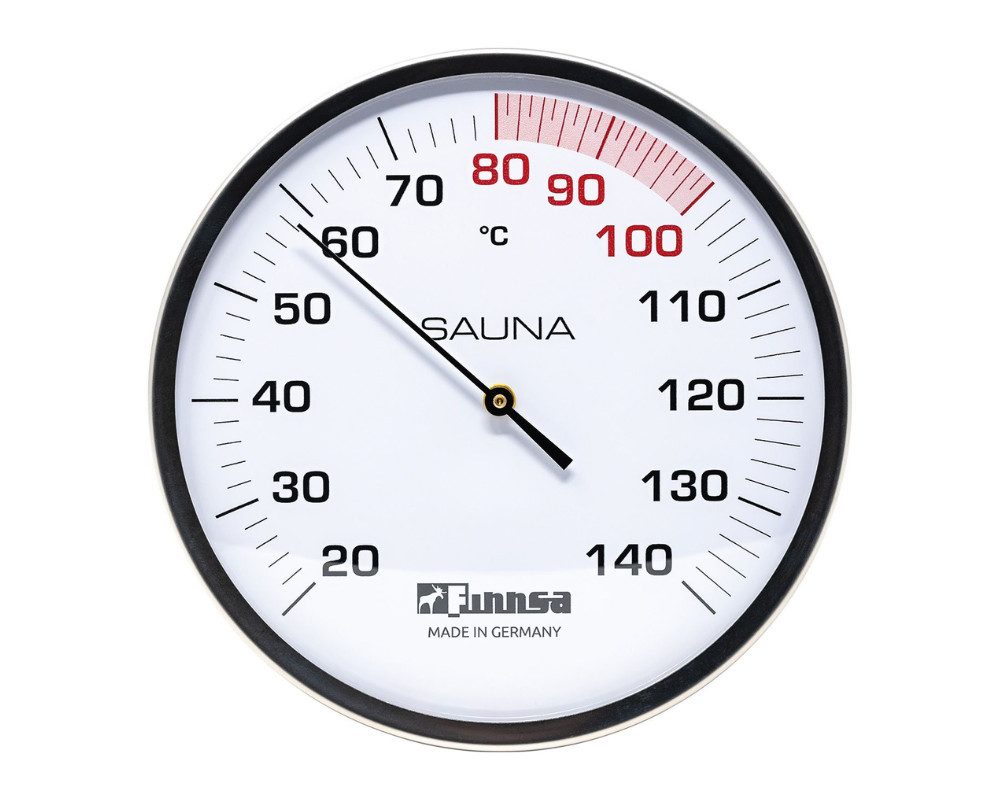 Finnsa® GmbH Infrarot-Thermometer Sauna-Thermometer mit 130 mm Skala