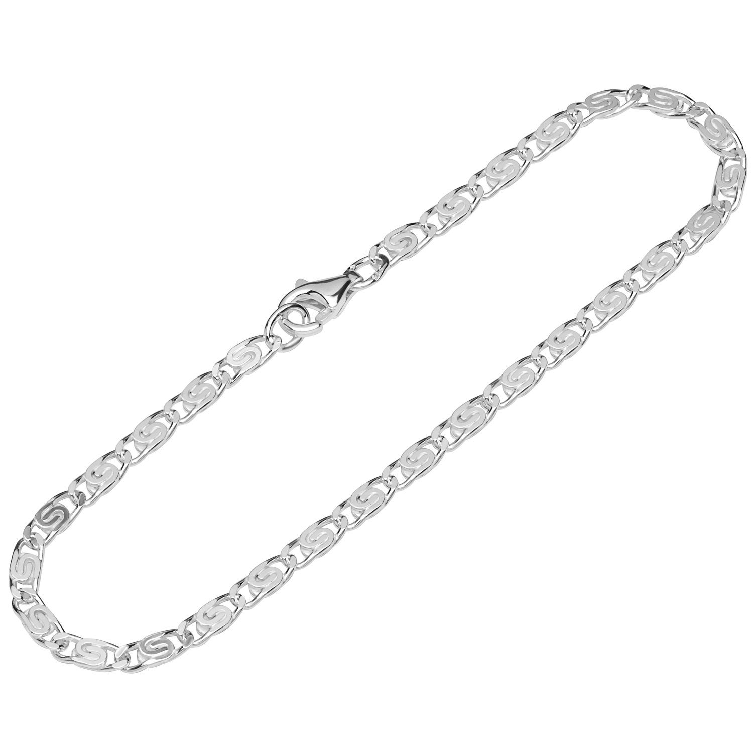 Silberarmband Armband 925 Sterling Silber 19cm S Panzerkette dia