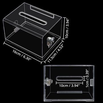 Belle Vous Kindersicherung Kunststoff-Kassenschrank (2er-Pack) - Transparente Box, Lockable Plastic Cash Box (2-Pack)