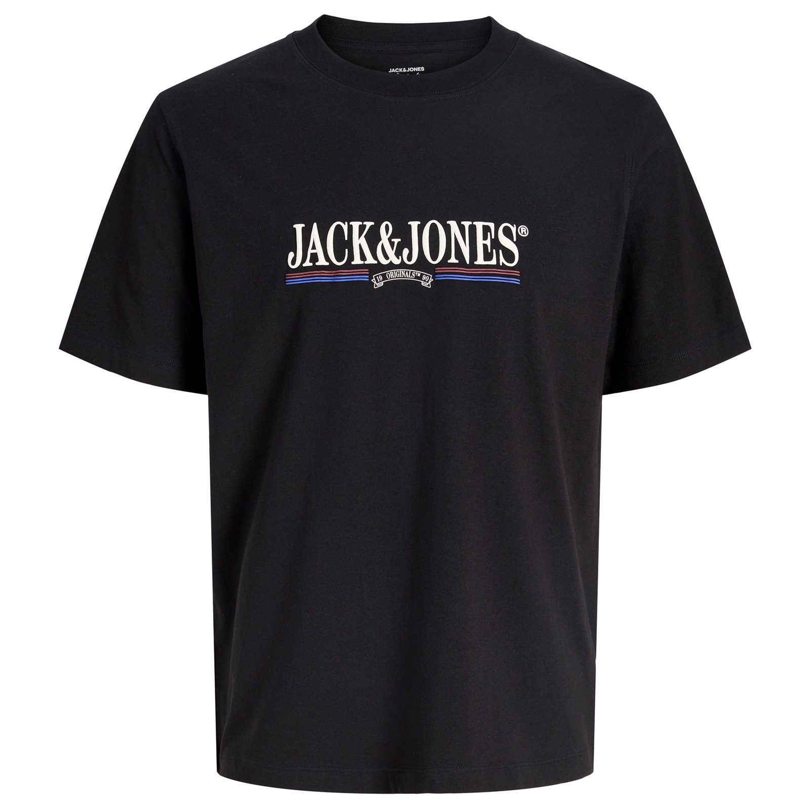Jack & Jones Rundhalsshirt Jack&Jones XXL T-Shirt schwarz Print JORFREDERIKSBERG