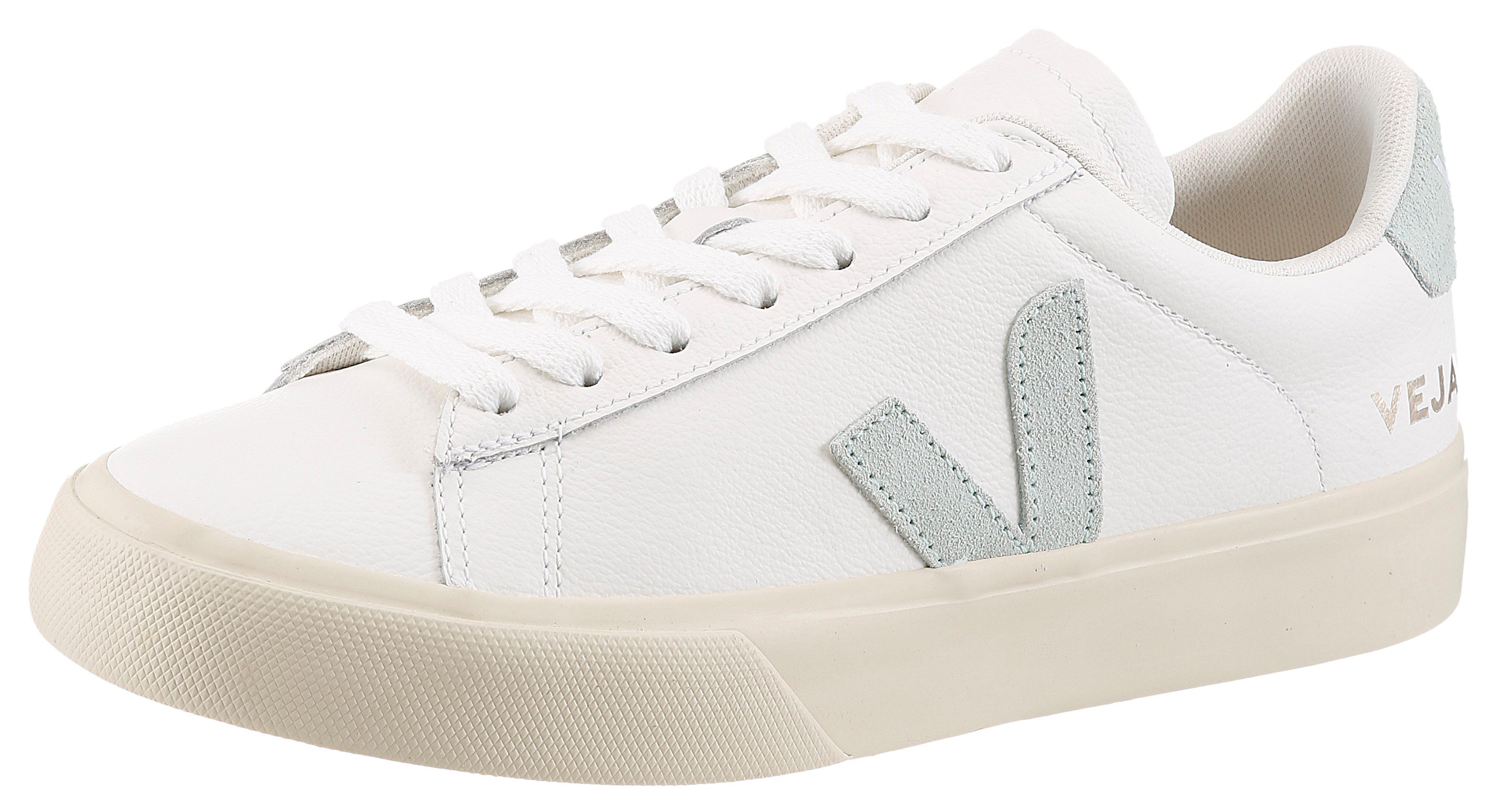 VEJA Campo Sneaker Freizeitschuh, Halbschuh, Schnürer mit pastellfarbenem Kontrastbesatz