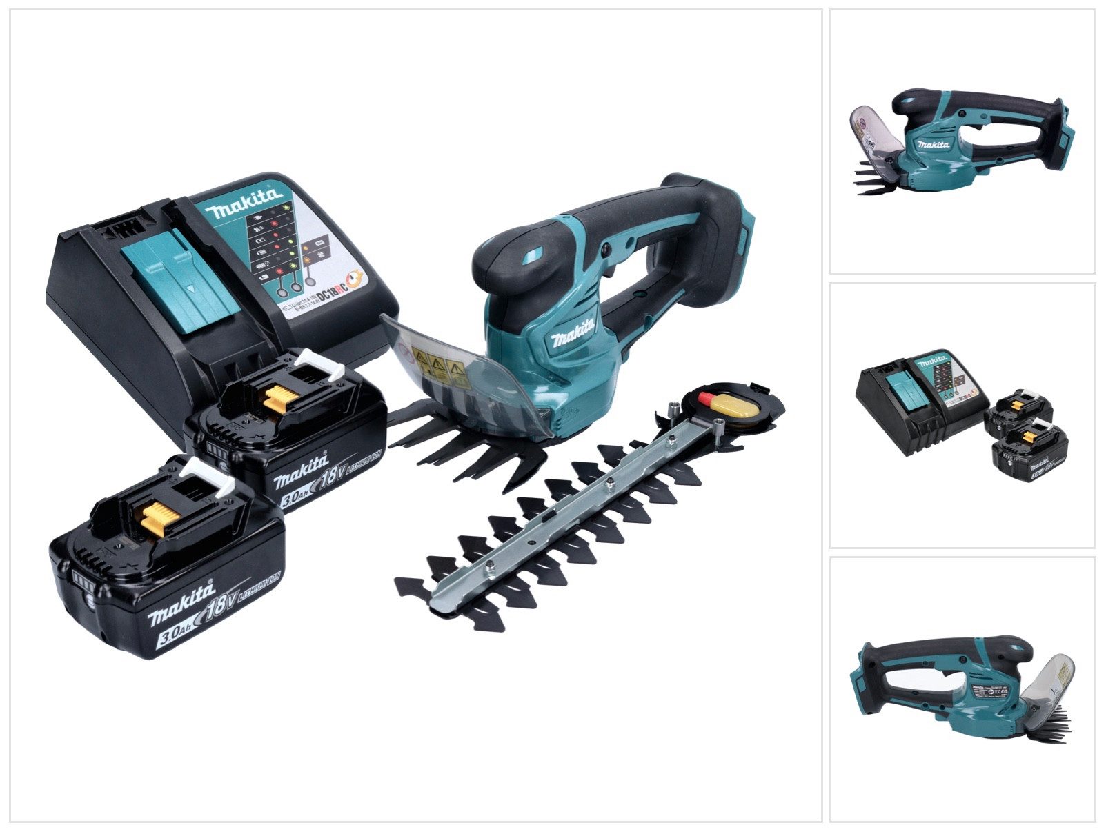 Makita Akku-Grasschere DUM 111 RFX Akku Grasschere Strauchschere 18 V + 2x Akku 3,0 Ah + Lad