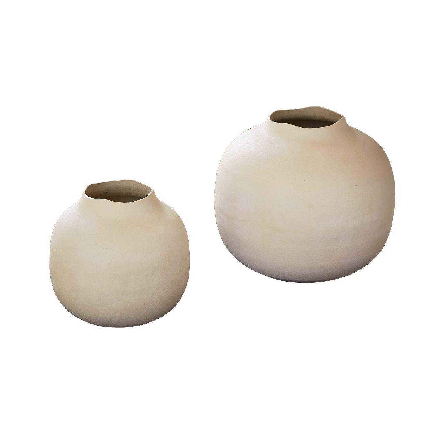 Mirabeau Tischvase Vase 2er Set Fleurons beige