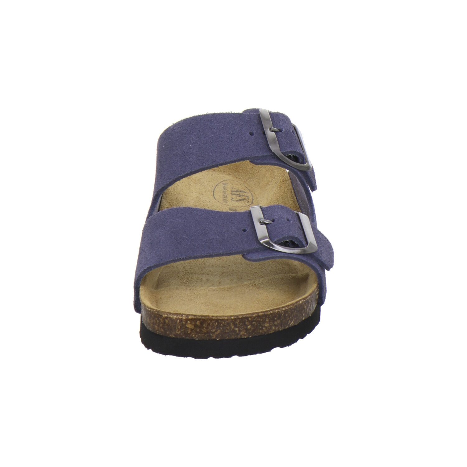 AFS-Schuhe 210053 Zweischnaller Pantolette für Damen mit Fußbett, bequeme Sandalen aus Leder