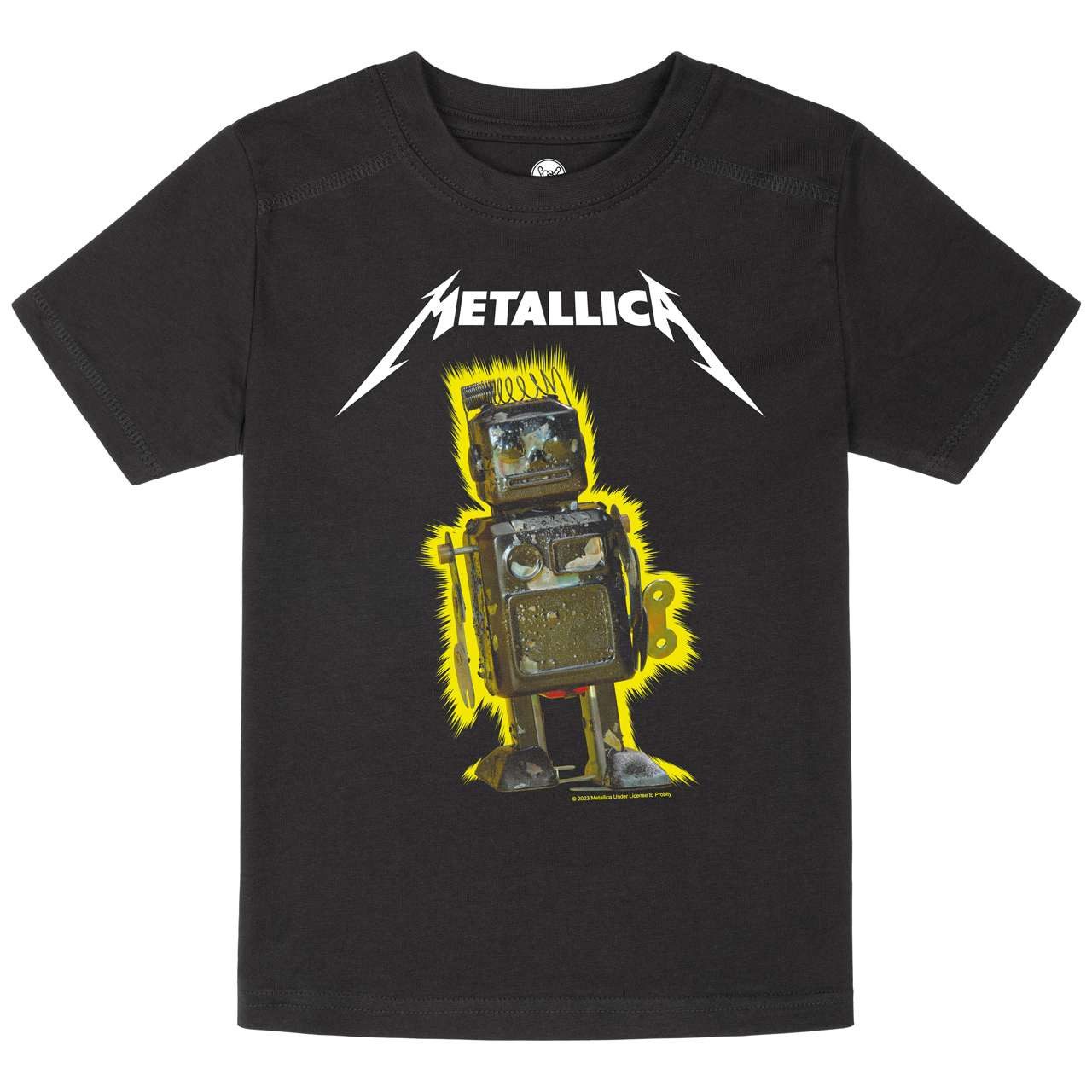 Metal Kids T-Shirt mit Metallica (Robot Blast) Aufdruck für Kinder (2–14 J)