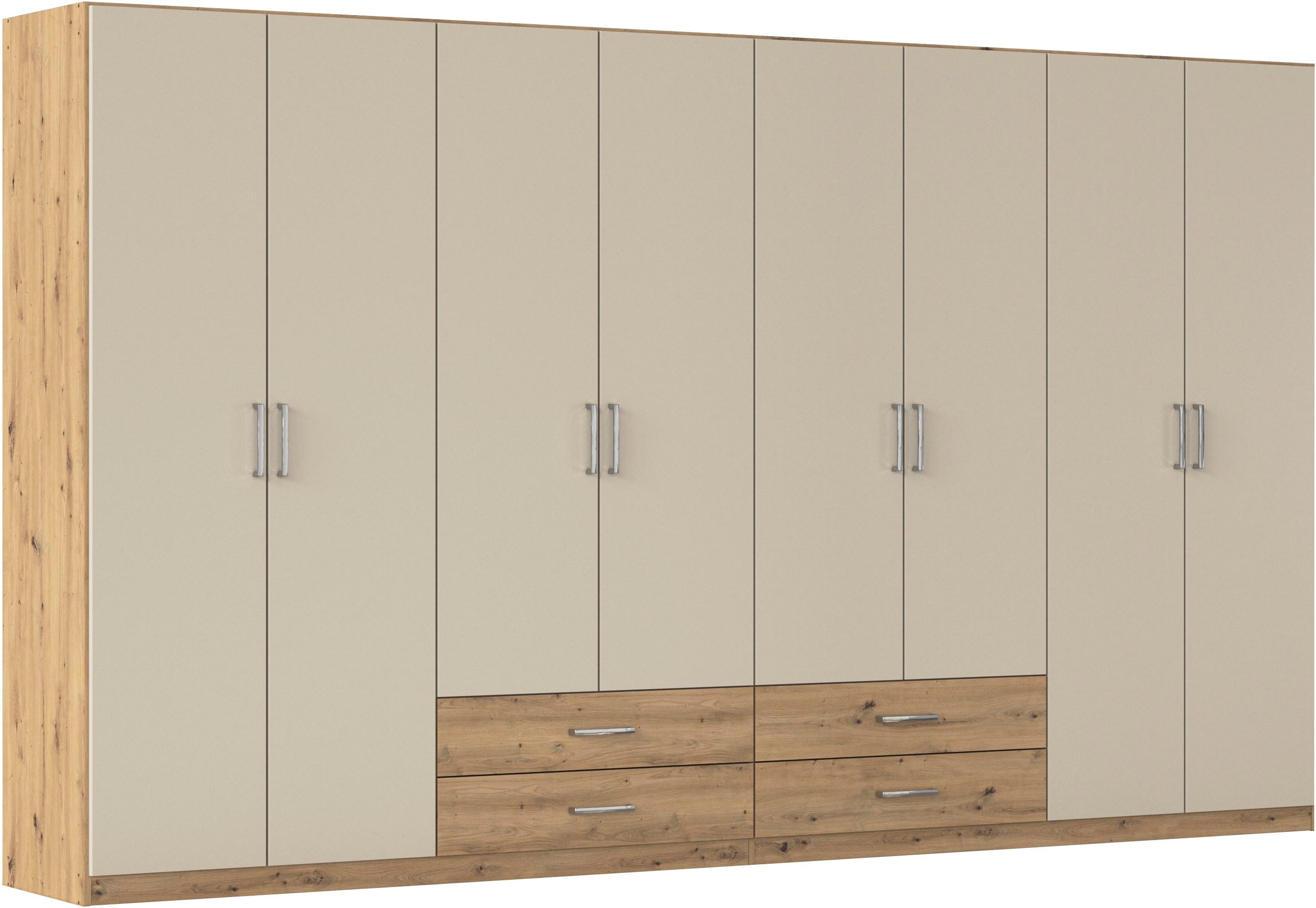 rauch Drehtürenschrank Kleiderschrank Garderobe GAMMA Breiten 91/136/181/226/271/315/360 cm (in 3 Ausstattungen BASIC/CLASSIC/PREMIUM (inkl. SOFT-CLOSE-Funktion) mit Schubladen, verschiedene Griff-Varianten TOPSELLER MADE IN GERMANY