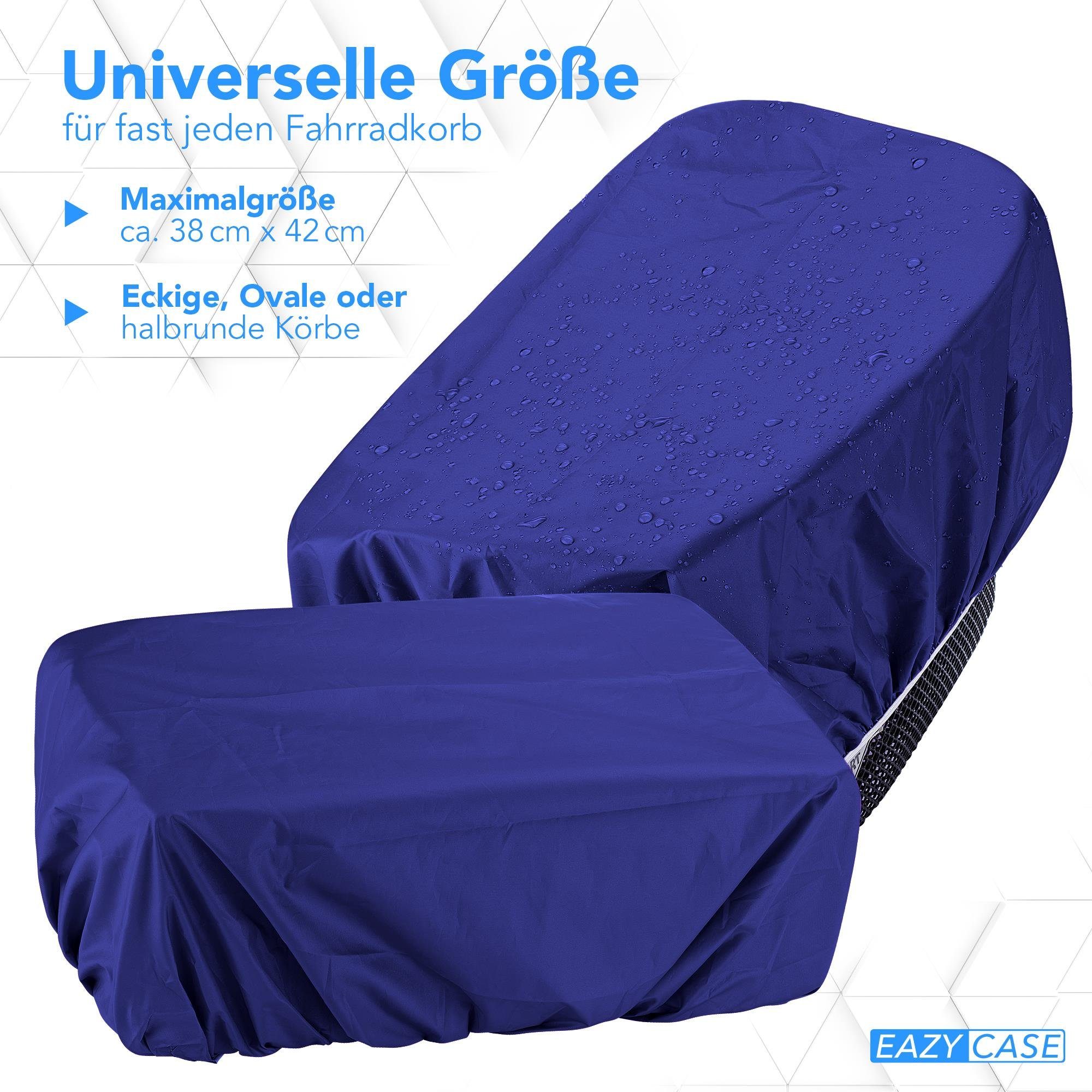 EAZY CASE Regenhülle Regenschutz Universal Korbüberzug wasserabweisend Korb, für Fahrradkorb für Fahrradkorb Körbe Blau